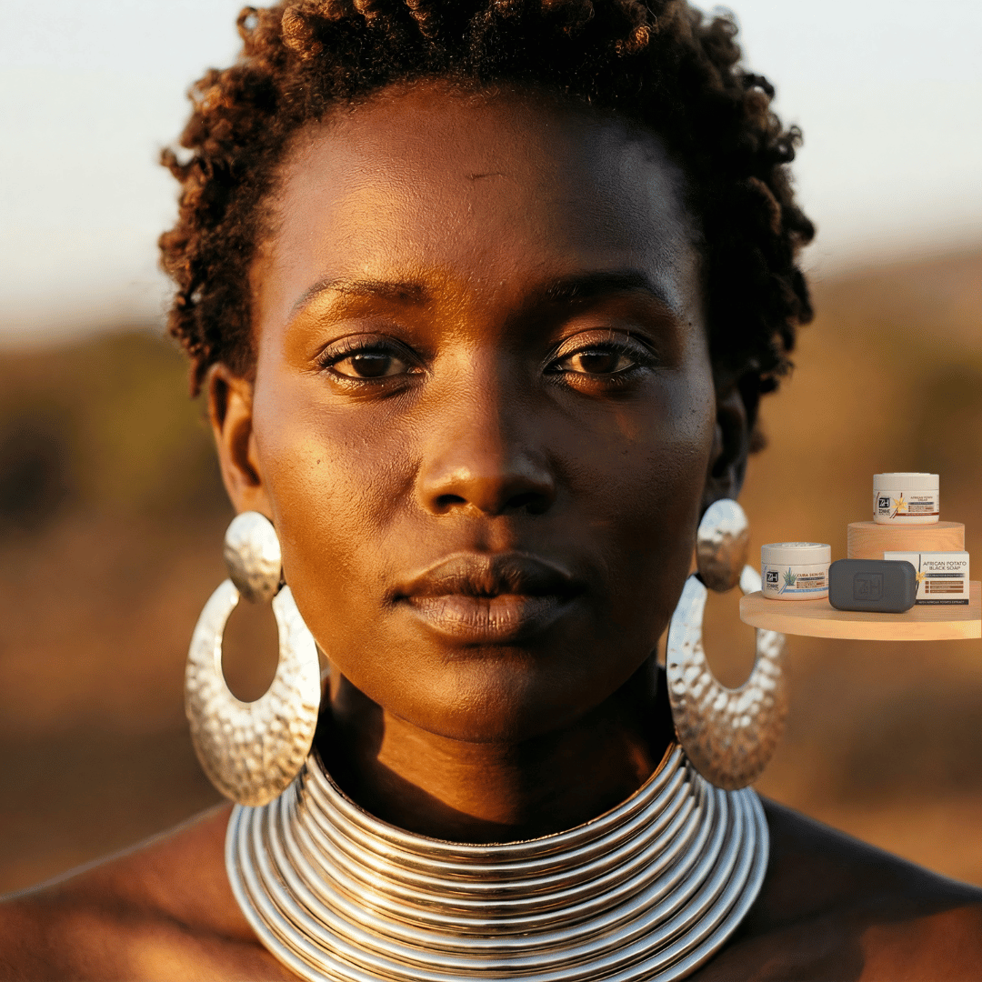 beautiful african lady close up of face
